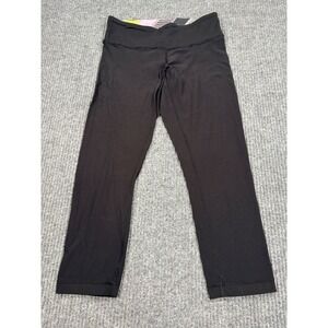 Lululemon Black Cropped Leggings Multi Color Waistband Yoga Pants Women Size 4